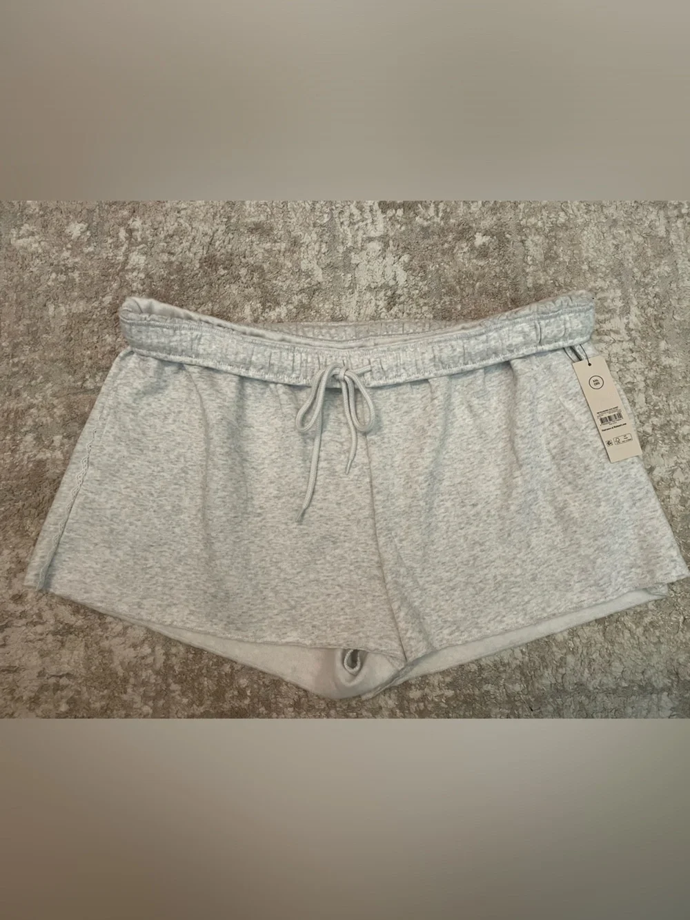 No Boundaries Heather Gray Drawstring Foldover lace Shorts size XXL-NWT
